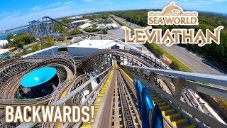 Leviathan Crazy Backwards Seat Pov Sea World Australia Wooden Roller Coaster