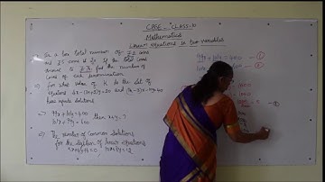 Class 10 - Linear Equations in two variables: IIT Foundation