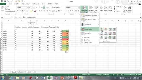 MS Excel 2013- Conditional formatting & Sparklines