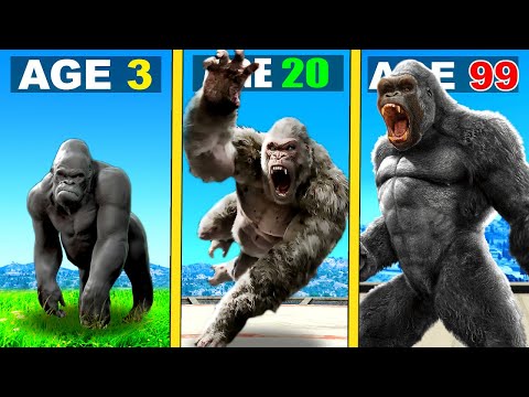 FRANKLIN Surviving 99 YEARS As KING KONG in GTA 5 (GTA 5 MODS)