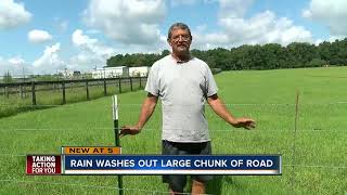 30-foot-wide hole swallows road, isolates residents in their homes in Hernando County Wealth