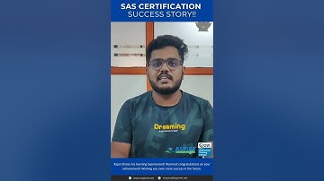 SAS Certification Review | Rajan Success Story | Aspire Techsoft Academy