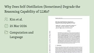 Why Does Self-Distillation (Sometimes) Degrade the Reasoning Capability of LLMs?