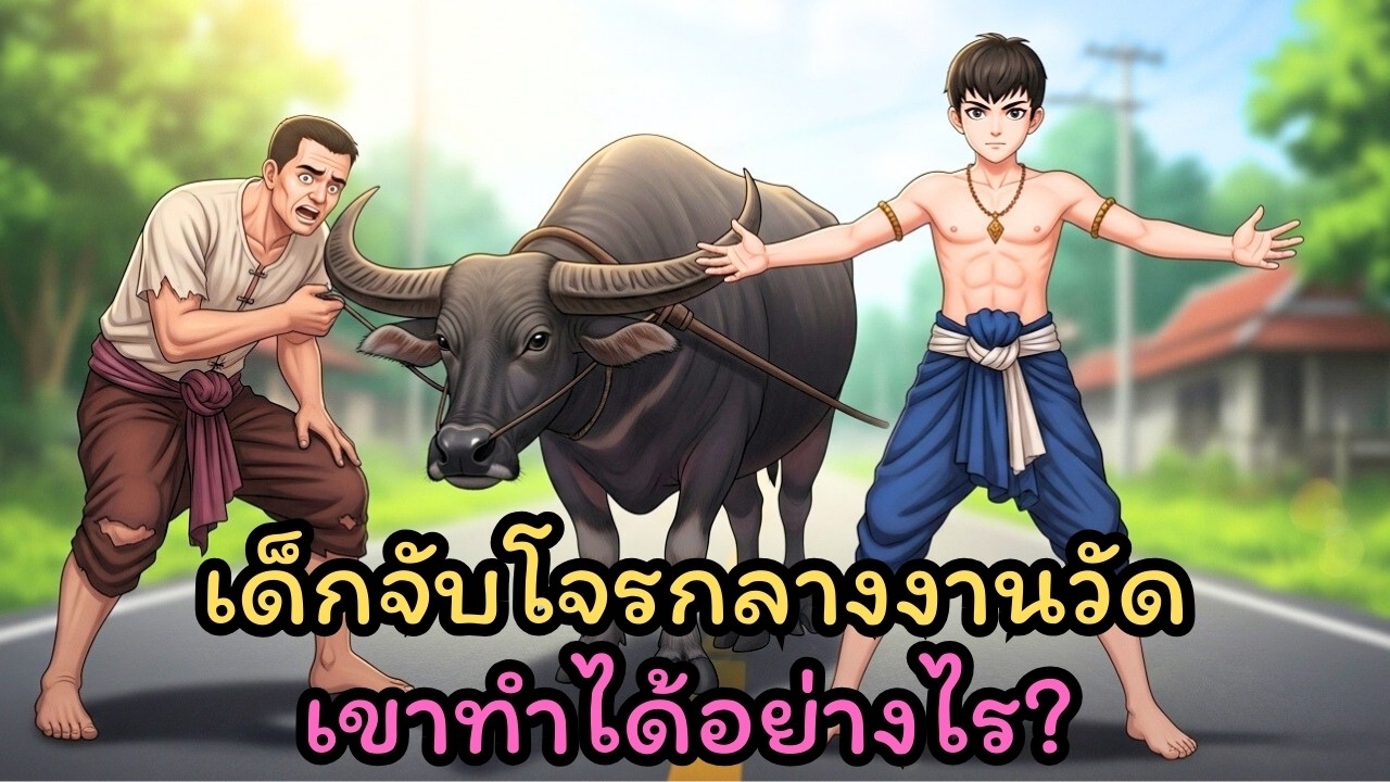 อึ้งทั้งหมู่บ้าน! เด็กน้อยแฉโจรขโมยควายกลางงานวัด #นิทานพื้นบ้าน #นิทานก่อนนอน #นิทานสอนใจ