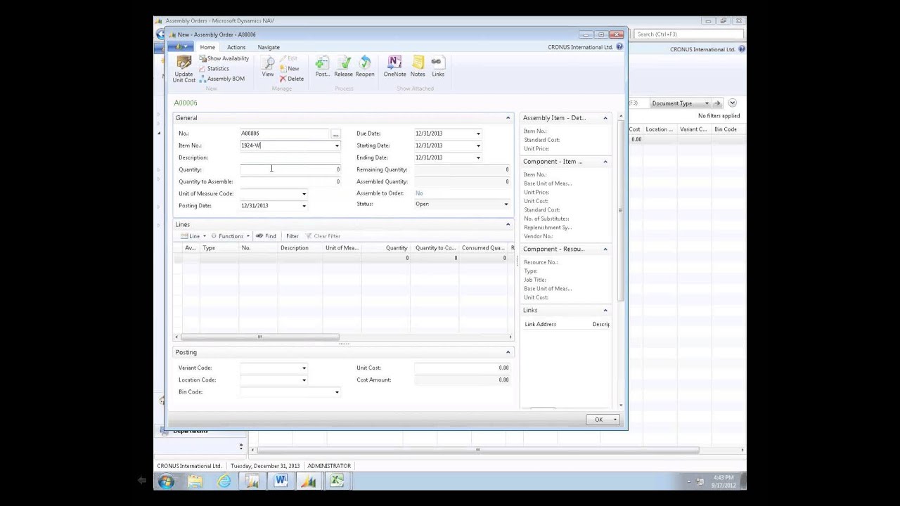 NAV 2013 - Assembly Management - YouTube