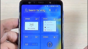 Samsung Galaxy A7 & A9 (2018) - How to Add a Widget (Weather & Clock) on Home Screen