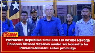 PR simu ona lei ne’ebé revoga Pensaun Mensal Vitalisia maibé sei konsulta ho PM antes promulga