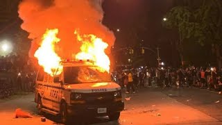 Celebrity NYPD Van Destroyed & Set On Fire By Rioters In Brooklyn At George Floyd Protest Wealth