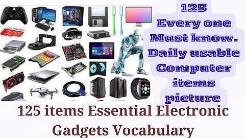 Computer Items Vocabulary ll 125 Computer Parts  Name In English With Pictures ll Electronic Gadgets