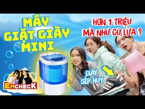 EmCheck | Đến nhà Richkid Hà Vi kiểm chứng máy giặt giày mini: Hơn 1 triệu mà như cú lừa ?