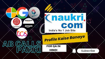 How to make Profile on Naukri.com for QA Manual + Automation Tester | Ab calls Pakki