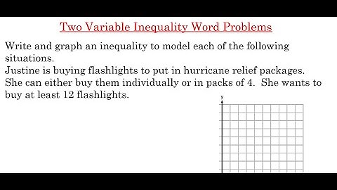 Two Variable Inequality Word Problems