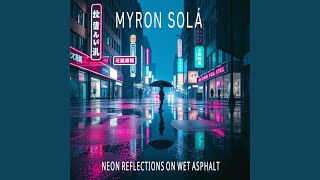 Neon Reflections On Wet Asphalt Echo