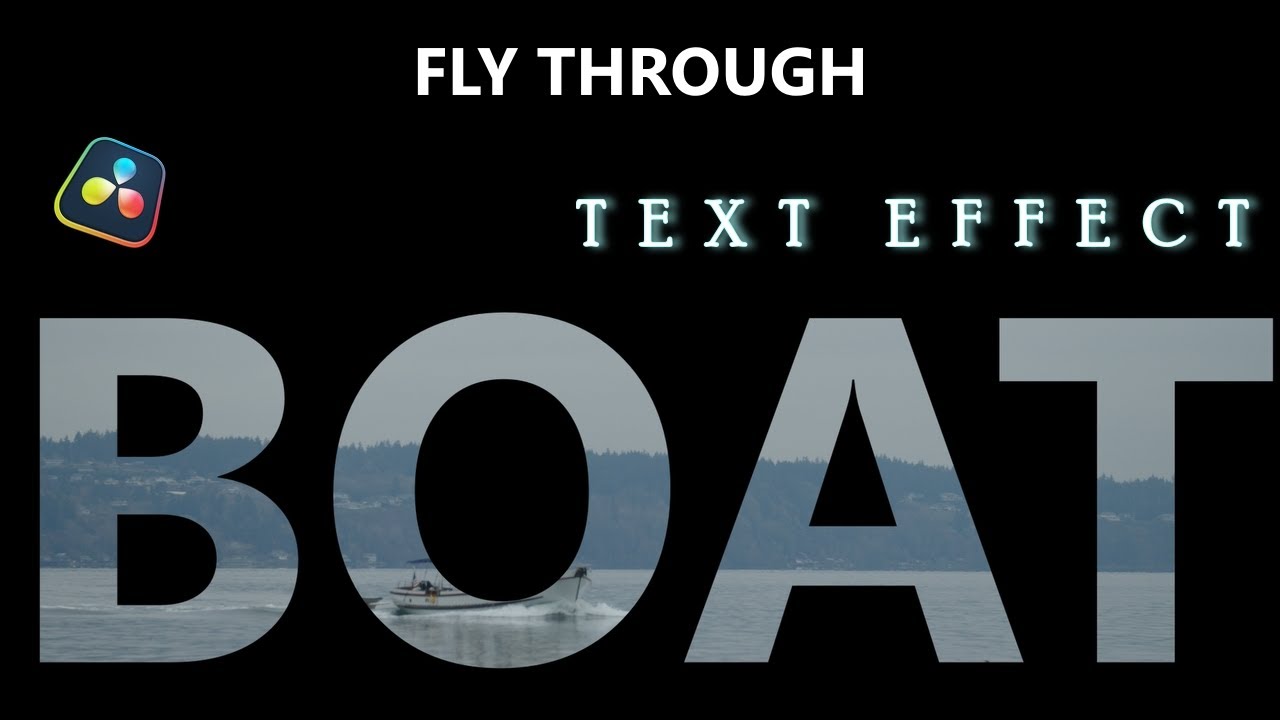 Fly through text effect #edit #davinciresolve #education - YouTube