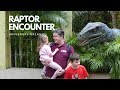 We met a Raptor from Jurassic World at Universal Studios Raptor Encounter