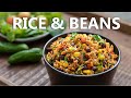 Mexican inspired rice and beans recipe  healthy one pot black bean vegan food super easy
