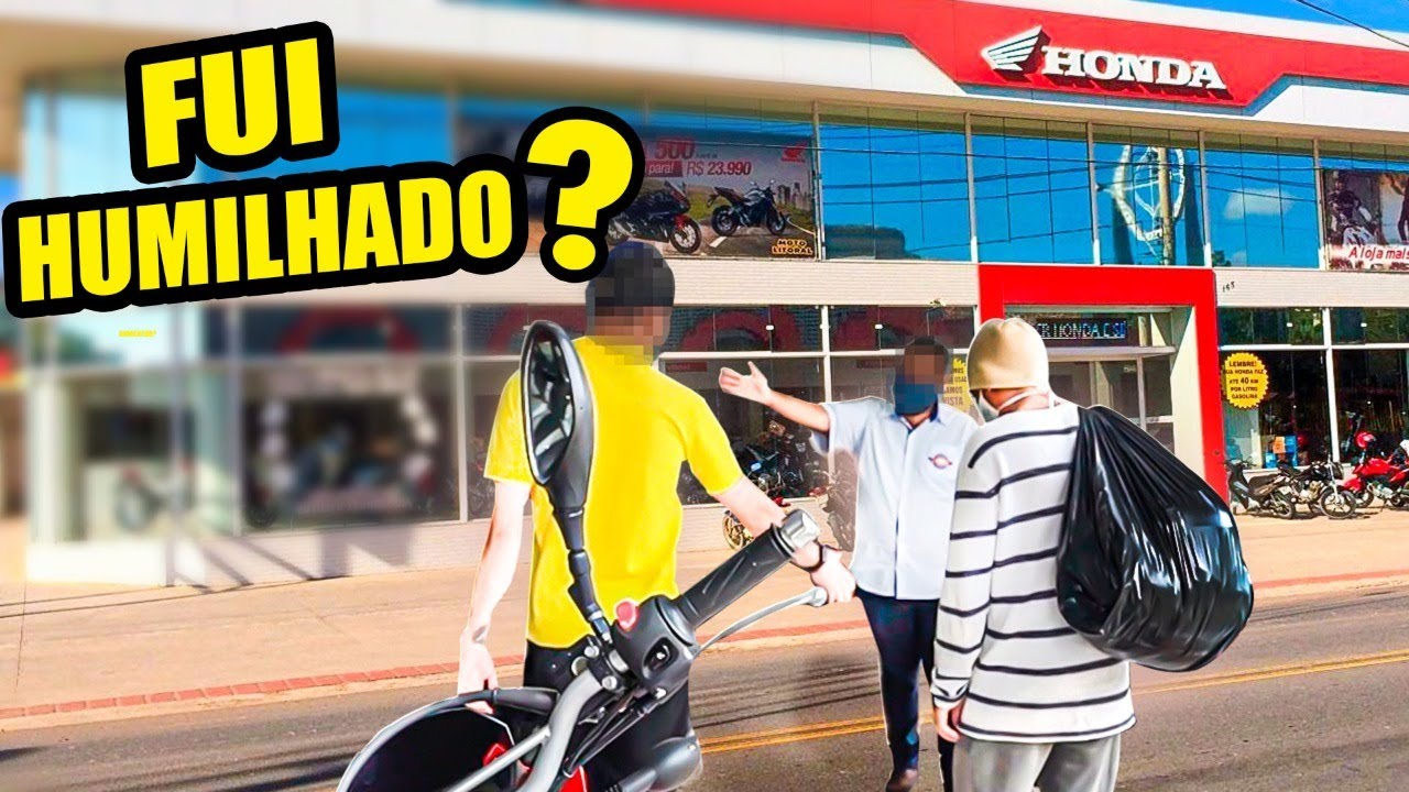 COMPRANDO MINHA MOTO NOVA VESTIDO DE MENDIGO