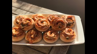 Mini pizza rolls لفائف البيتزا