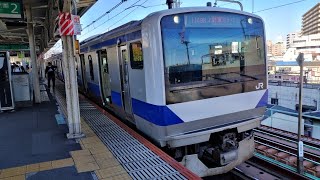 [ジョイント音]E531系 K452編成 K419編成 常磐線快速土浦行が三河島駅2番線を発車するシーン