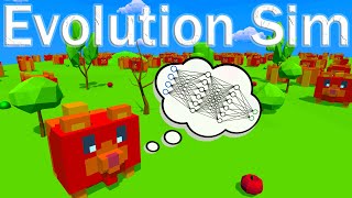 Evolution Simulator with Neural Networks in Unity!