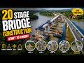 20 Stages of Bridge Construction Timelapse | From Empty River to Massive Concrete Bridge