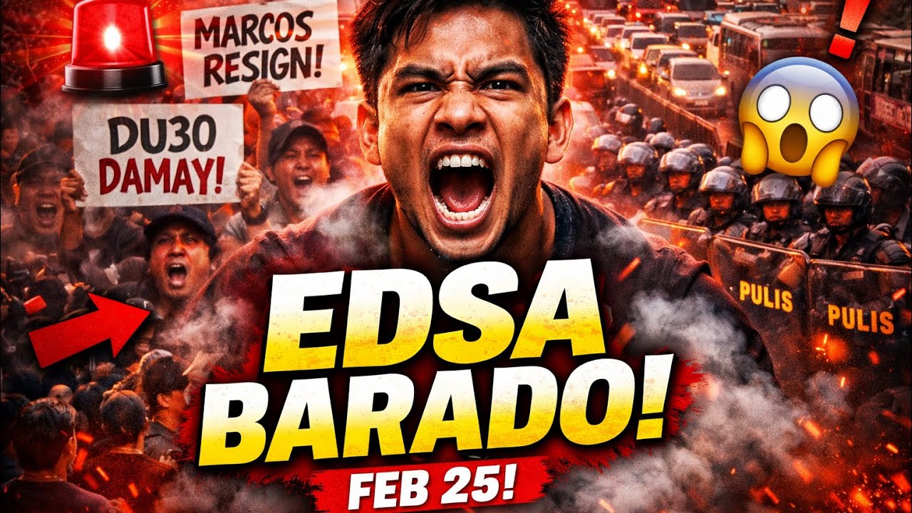 BREAKING! EDSA SHRINE BARADO — “MARCOS RESIGN!” SIGAW NG TAUMBAYAN, DUTERTE NADAMAY!