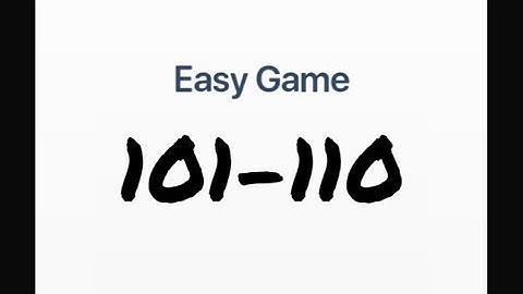 Easy Game - Brain Test 101-110