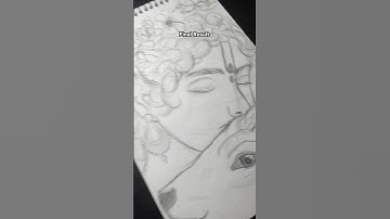 ✨I Created AMAZING Krishna Drawing ❤️ in My New Sketchbook! #shorts #krishna #art