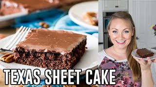 Extra moist, richly chocolatey, covered in a shiny chocolate fudge
frosting, this texas sheet cake recipe takes the classic you know and
love amps it up ...