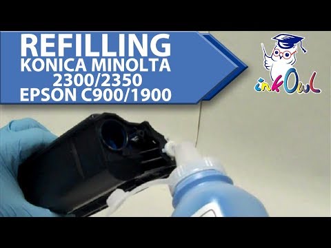 How to Refill Konica Minolta Magicolor 2300, 2350 and Epson C900, C1900 Cartridges