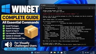 How to use WinGet with NVDA: the essentials