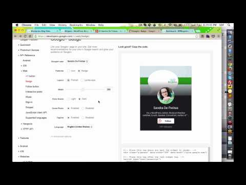 How to add a Google+ Badge to Your WordPress Blogsite