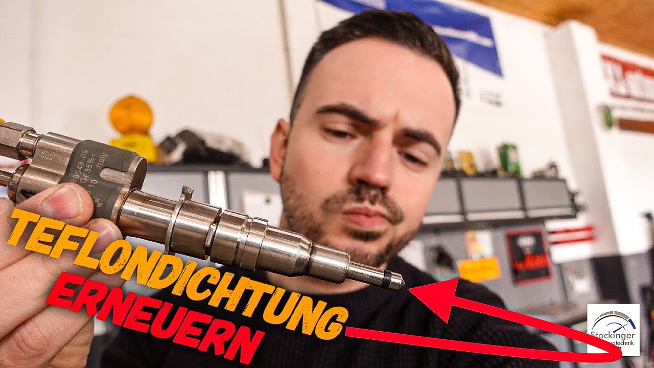 Teflondichtring auf Injektoren pressen - Beispielinjektor aus BMW N43 #6