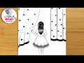 How to draw Girl in beautiful dress drawing | Pencil sketch step by step|Easy tutorial for beginners