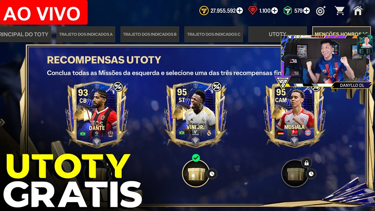 NOVOS UTOTY🔥FC MOBILE 24 AO VIVO🔴X1 COM INSCRITOS, ANALISANDO TIMES ...
