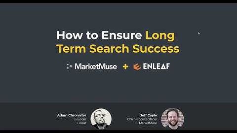 Market Muse SEO Content Talk With Adam Chronister