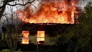 Crews battle fire at 2-story Orange County home