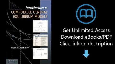 Introduction to Computable General Equilibrium Models
