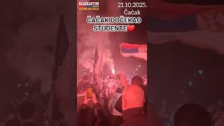 ZALUŽILI SU STUDENTI OVAKAV DOČEK-BRAVO ČAČAK❤️ #studenti #srbija #novipazar #protest #čačak