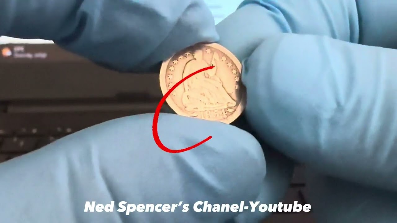 Half Dime 1854 O USA-Ned Spencer’s Channel-Old valuable coins-Anakonda77777