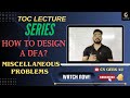 How to Design a DFA ? (PART - IV) | Miscellaneous Problems