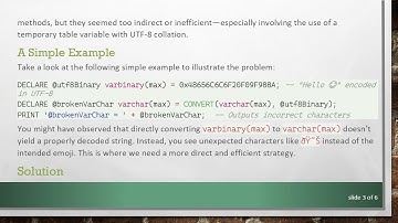 How to Efficiently Convert UTF-8 varbinary(max) to varchar(max) in SQL Server