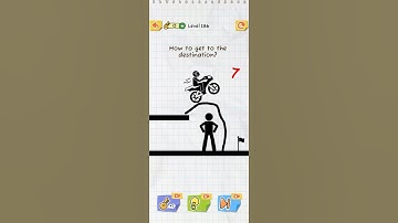 Draw 2 save😂! can I save him Level186 how to get to the destination🤣 #puzzlegames​ #puzzle​ #shorts​