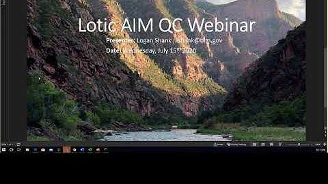 Data Management and QAQC Webinar 2020