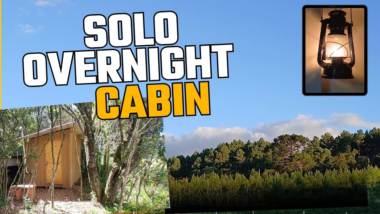 Solo Overnight in a Tiny Wood Cabin - Uma Noite Isolado na Pequena Cabana #cabinlife #bushcraft