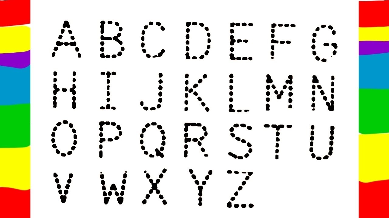 Обводка и раскрашивание букв алфавита | Обводка букв алфавита | Обводка букв ABC, ABCD