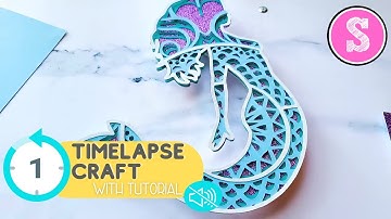 How to Assemble 3D Layered Paper Art (Timelapse with Tutorial)