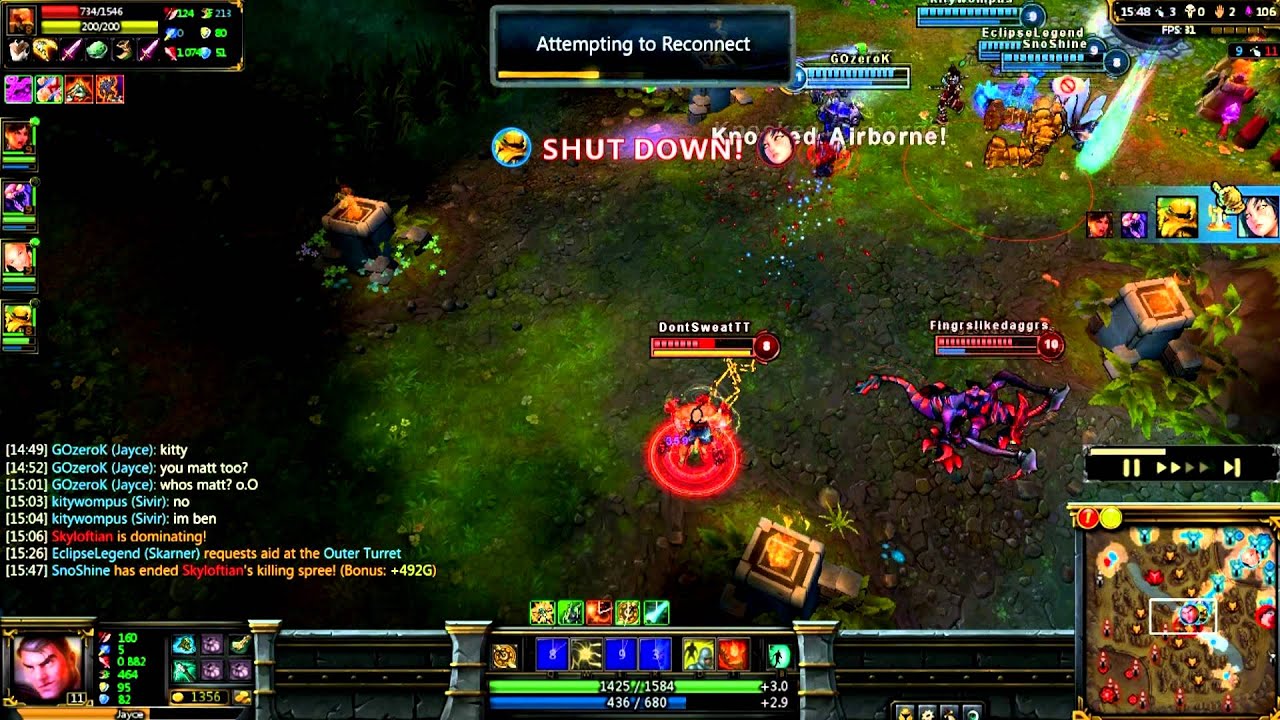 Lee Sin Kick vs Jayce Thundering Blow