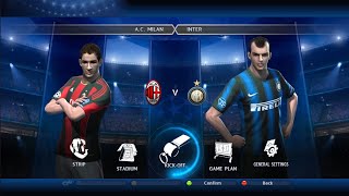 MILAN VS INTER / PES 2011 GAMEPLAY / UEFA CHAMPIONS LEAGUE