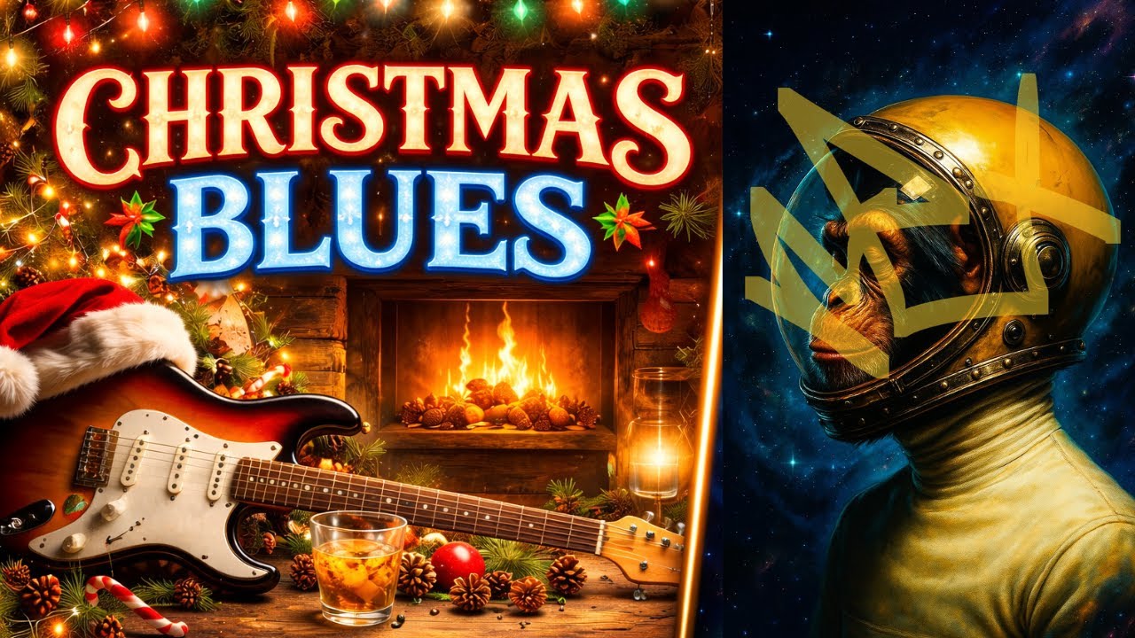 Christmas Blues / Blues Navideños (Instrumental) 🎄 | Relax, Cozy, Fireplace Vibes | Música de Fondo